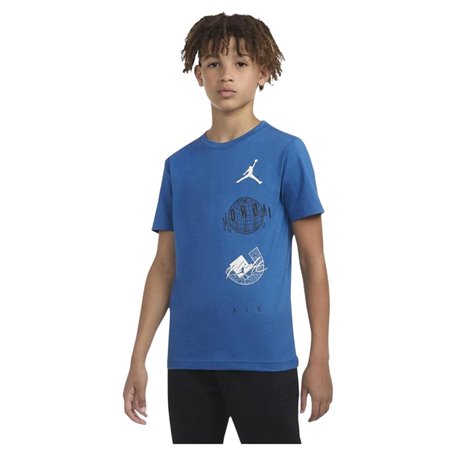 T shirt à manches courtes Enfant Nike JDB AIR GLOBE JORDAN SS TEE 95D121 U1R Bleu
