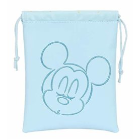 Sac pour snack Mickey Mouse Baby Bleu clair Polyuréthane 20 x 25 cm