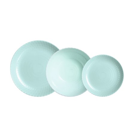 Assiettes Luminarc Pampille Turquesa Turquoise verre 18 Pièces