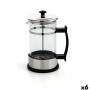 Cafetière à Piston Quid Serenia Transparent verre Acier inoxydable 600 ml (6 Unités)