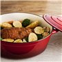 Casserole avec Couvercle Bidasoa Fierro Rouge 4,3 L 30 x 23 cm (2 Unités)