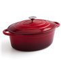 Casserole avec Couvercle Bidasoa Fierro Rouge 4,3 L 30 x 23 cm (2 Unités)