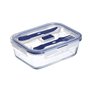Boîte à lunch hermétique Luminarc Pure Box Active Bicolore verre 1,22 L 16 cm (6 Unités)
