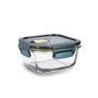 Boîte à lunch hermétique Quid Astral Bleu verre 520 ml 13,6 x 13,6 x 7 cm (12 Unités)