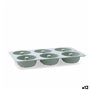 Moule à pâtisserie Quid Ozon Vert Silicone (12 Unités)