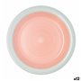Assiette plate Quid Kaleido Vert Corail Céramique Ø 27 cm (12 Unités)