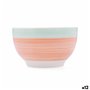 Bol pour Apéritifs Quid Kaleido Vert Corail Céramique (12 Unités)