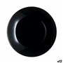 Assiette plate Luminarc Zelie Negro Noir verre Ø 25 cm (12 Unités)