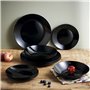 Assiette plate Luminarc Zelie Negro Noir verre Ø 25 cm (12 Unités)