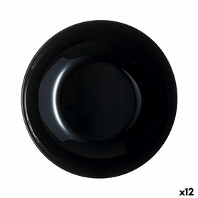 Assiette creuse Luminarc Zelie Negro Noir verre Ø 20 cm (12 Unités)