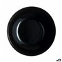 Assiette creuse Luminarc Zelie Negro Noir verre Ø 20 cm (12 Unités)