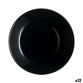 Assiette à dessert Luminarc Zelie Negro Noir verre Ø 18 cm (12 Unités)