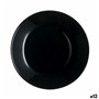 Assiette à dessert Luminarc Zelie Negro Noir verre Ø 18 cm (12 Unités)