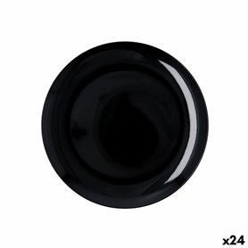 Assiette plate Quid Select Basic Noir Mélamine Ø 25 cm (24 Unités)