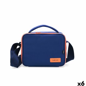 Ensemble de sac alimentaire réutilisable Quid Sarao Bleu Textile Sans BPA 21 x 16 x 14 cm (6 Unités)