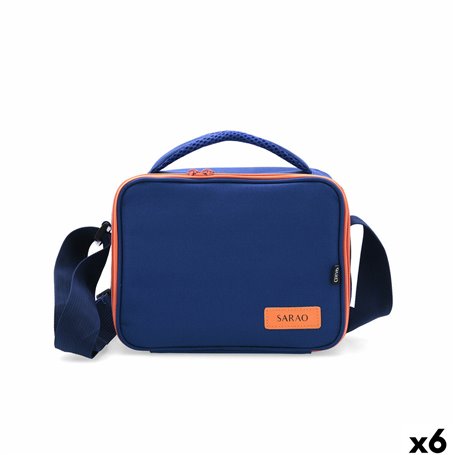 Ensemble de sac alimentaire réutilisable Quid Sarao Bleu Textile Sans BPA 21 x 16 x 14 cm (6 Unités)