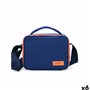 Ensemble de sac alimentaire réutilisable Quid Sarao Bleu Textile Sans BPA 21 x 16 x 14 cm (6 Unités)