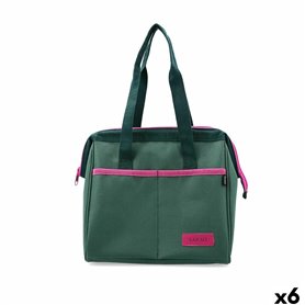 Ensemble de sac alimentaire réutilisable Quid Sarao Vert Textile Sans BPA 24 x 23 x 16 cm (6 Unités)