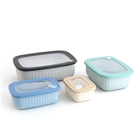 Ensemble de Boîtes à Lunch Bidasoa Mia Multicouleur Plastique Sans BPA 380 ml 850 ml 1