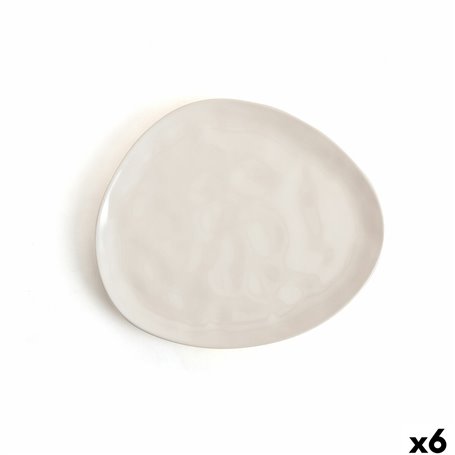 Assiette plate Bidasoa Cosmos Blanc Céramique 23 cm (6 Unités)