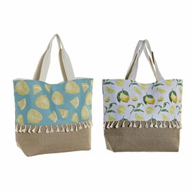 Sac DKD Home Decor Citron Polyester Jute (2 pcs) (44 x 15 x 57 cm)