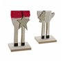 Décorations de Noël DKD Home Decor Polyester Bois (2 pcs) (9 x 6 x 39 cm)