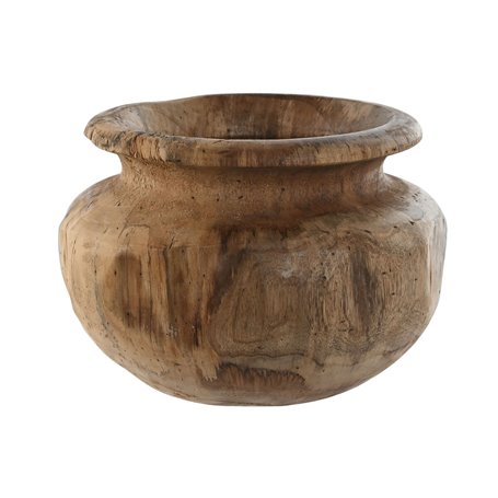 Vase Home ESPRIT Naturel Brun foncé Teck 30 x 30 x 20 cm