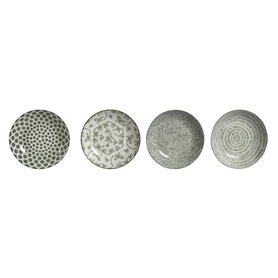 Service de vaisselle Home ESPRIT Blanc Vert Porcelaine 20 x 20 x 4 cm