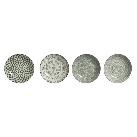 Service de vaisselle Home ESPRIT Blanc Vert Porcelaine 20 x 20 x 4 cm