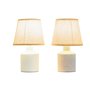 Lampe de bureau Home ESPRIT Blanc Beige 40 W 220 V 15 x 15 x 27 cm (2 Unités)