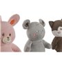 Jouet Peluche Home ESPRIT Marron Gris Rose Polyester Animal 28 x 22 x 32 cm (4 Unités)