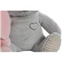 Jouet Peluche Home ESPRIT Blanc Marron Gris Rose Polyester Animal 25 x 20 x 28 cm (4 Unités)