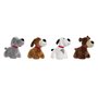 Jouet Peluche Home ESPRIT Blanc Marron Gris Polyester Chien 22 x 21 x 26 cm (4 Unités)