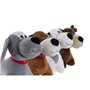 Jouet Peluche Home ESPRIT Blanc Marron Gris Polyester Chien 22 x 21 x 26 cm (4 Unités)