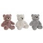 Jouet Peluche Home ESPRIT Blanc Marron Gris Polyester Ours 34 x 34 x 40 cm (3 Unités)