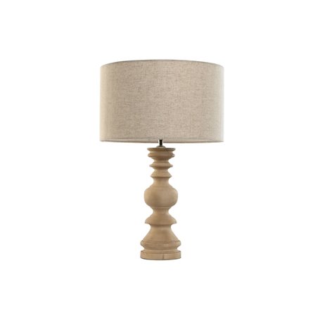 Lampe de bureau Home ESPRIT Beige Naturel Bois de manguier 50 W 220 V 40 x 40 x 60 cm 35 x 35 x 55 cm