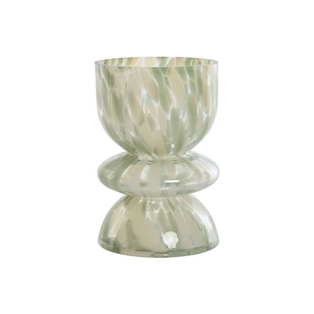 Vase Home ESPRIT Vert Crème Verre Moderne 16 x 16 x 24 cm