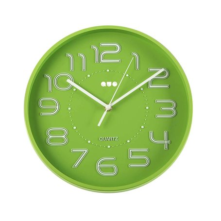 Horloge Murale Versa Vert Plastique 3