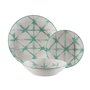 Assiettes Versa Pompeia Turquoise Porcelaine 18 Pièces