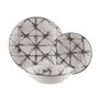 Assiettes Versa Pompeia Gris Porcelaine 18 Pièces