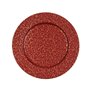 Dessous d'Assiette Versa Serpentine Rouge Métal 33 x 1