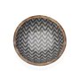 Saladier Versa Chevron Bambou Porcelaine Bois de manguier 24 x 7 x 24 cm