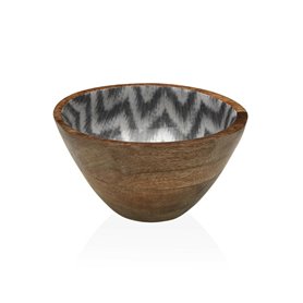 Bol Versa Chevron Bambou Porcelaine Bois de manguier