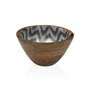 Bol Versa Chevron Bambou Porcelaine Bois de manguier