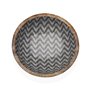 Saladier Versa Chevron Bambou Porcelaine Bois de manguier 30 x 10 x 30 cm