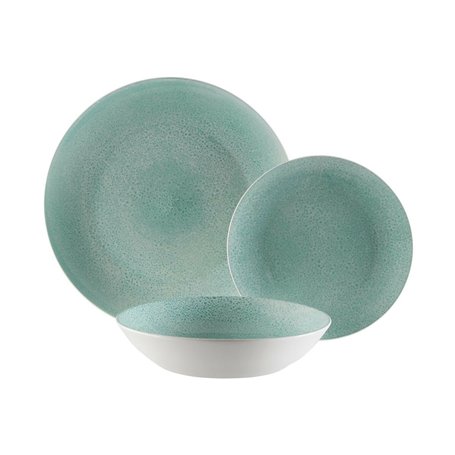 Assiettes Versa Pia Bleu Porcelaine 18 Pièces