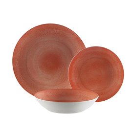 Assiettes Versa Pia Rose Porcelaine 18 Pièces