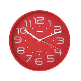 Horloge Murale Versa Rouge Plastique 3