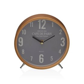 Horloge de table Versa Cafe de Paris Gris Métal 4