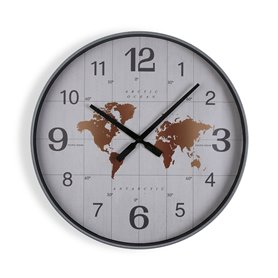 Horloge Murale Versa Métal Mappemonde 4